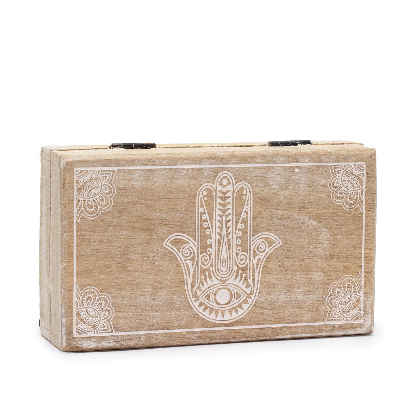 Közepes méretű doboz 17x10x4.2cm - Hamsa Whitewash