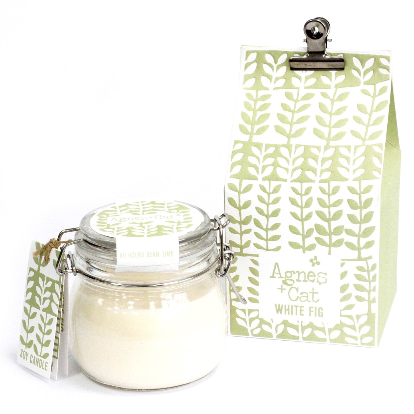 Kilner üveges gyertya - Fehér füge