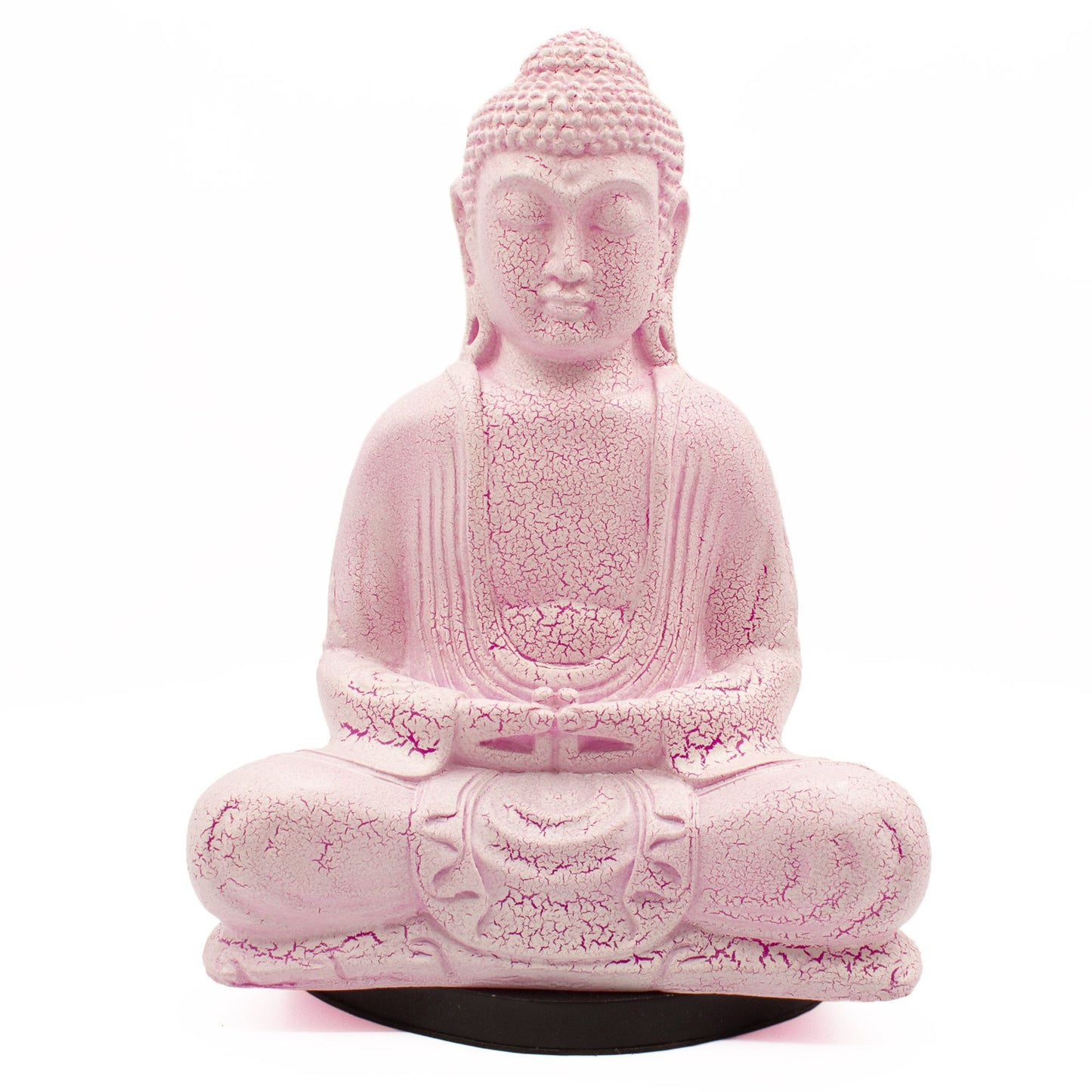 Meditációs Buddha Lámpa – Cseresznyefa repedezett, ovális talpazat