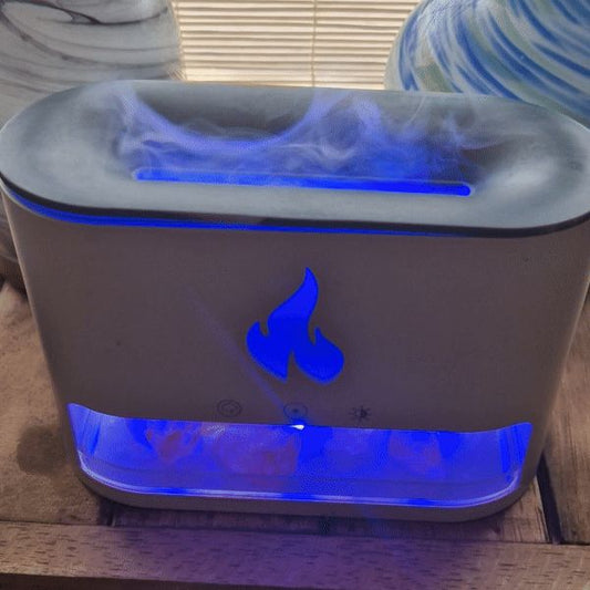 Blaze Aroma Diffúzor – Himalájai Sókamra – USB-C – Láng effektus (Sóval együtt)