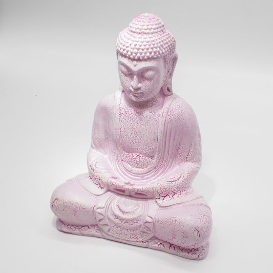 Meditációs Buddha Lámpa – Cseresznyefa repedezett, ovális talpazat