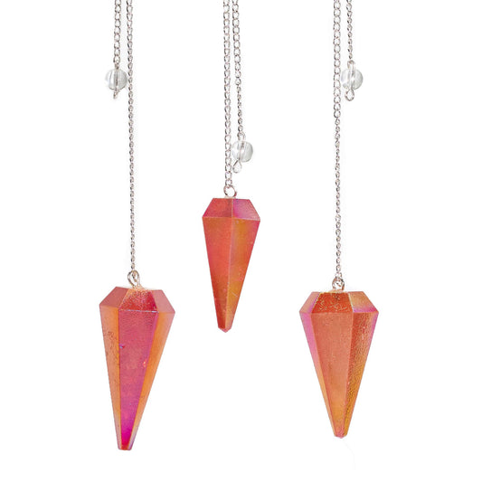 Hatszögletű inga – Aurora Kristály – Barack – 4cm