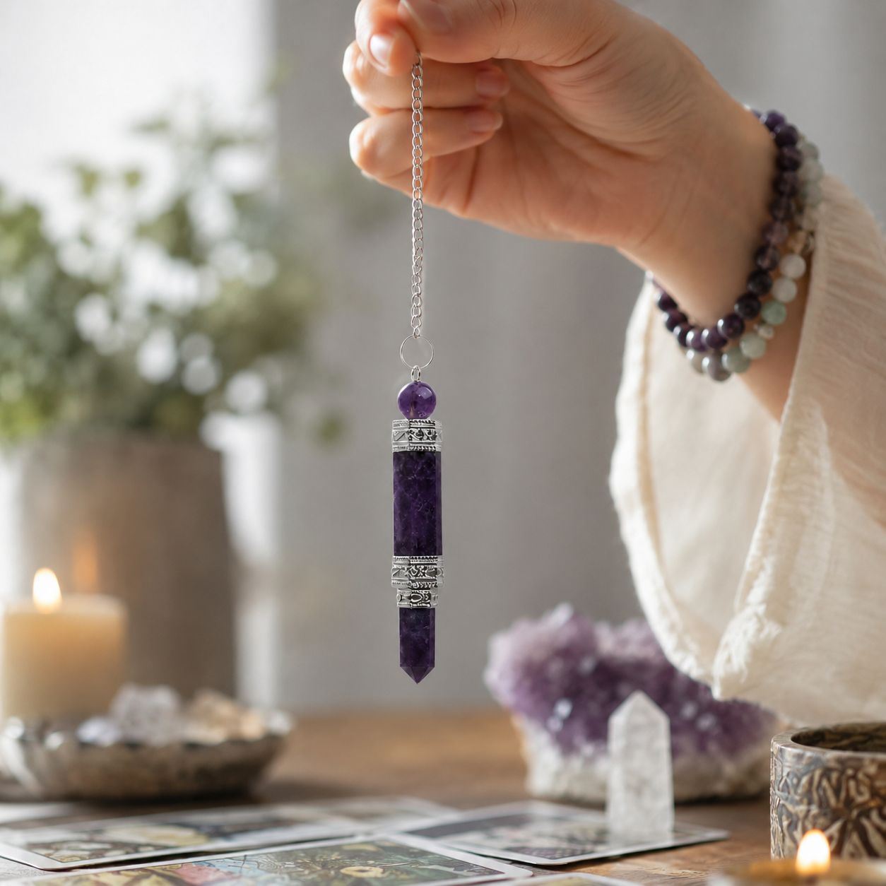 Three Piece Pendulum - Amethyst