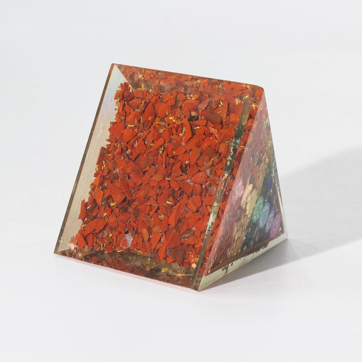 Med Orgoniit Piramisok 7x6cm - Réz rudak - 7 Csakra Chips