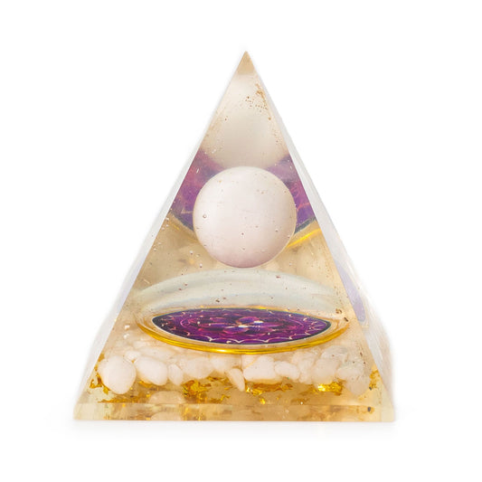 Med Organit Piramis 7x6cm - Lebegő Kvarc Gömb - Kvarc Darabok
