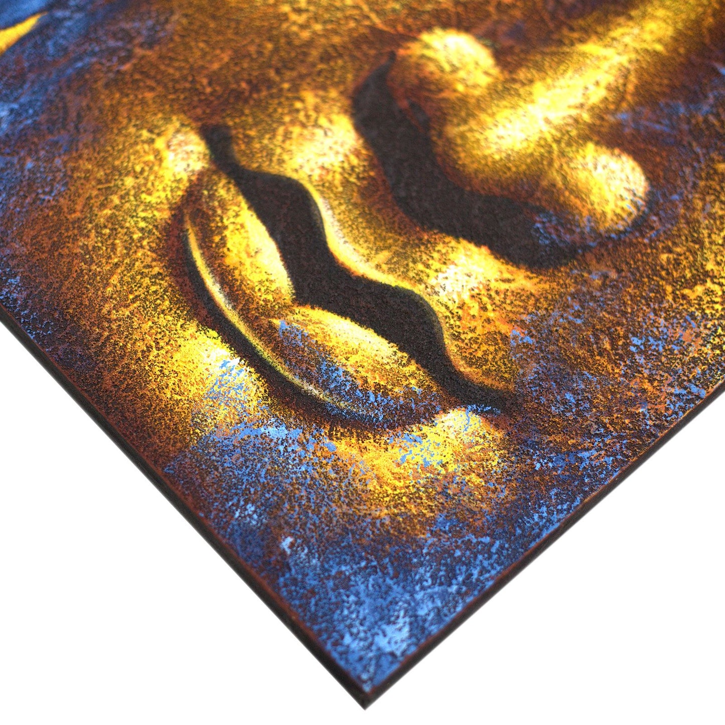 Buddha festmény – Arany arc és lótuszvirág