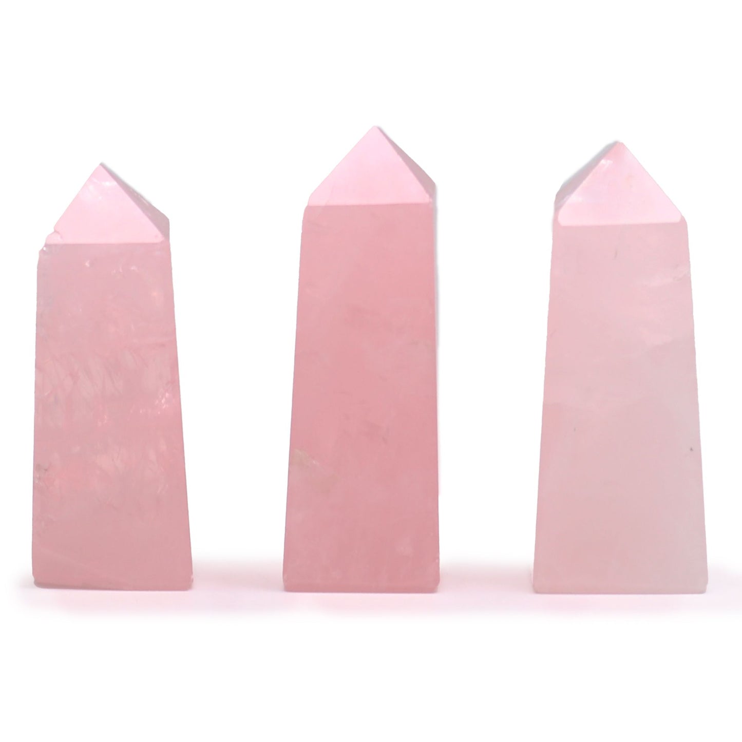 Drágakő obeliszk csúcs, kb. 5 cm – Rózsakvarc
