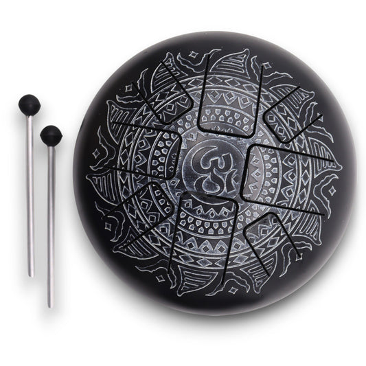 Med acéllapos Happy dobok Om mandala gravírozással - 22x15 cm