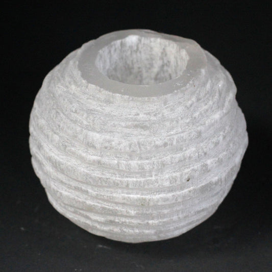 Szelenit hógolyó gyertyatartó - 8 cm