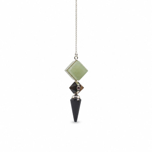 Builder of Realms - Three Piece Pendulum - Black Agate - Green Aventurine - Tiger Eye