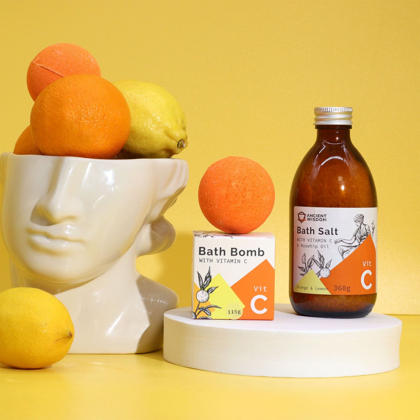 C-vitaminos pezsgőfürdőbomba illóolajokkal