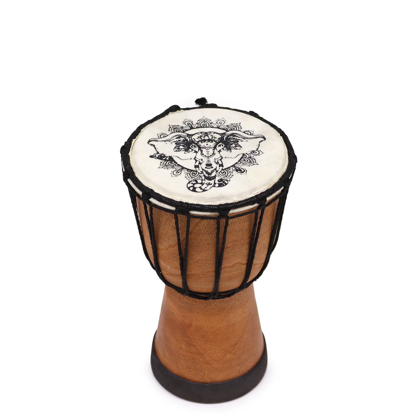 Kézműves, széles fejű djembe dob – 20 cm