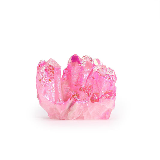 Közepes méretű, továbbfejlesztett kvarc – Aura rózsaszín haló kvarc (kb. 100-150g, 7-10cm)