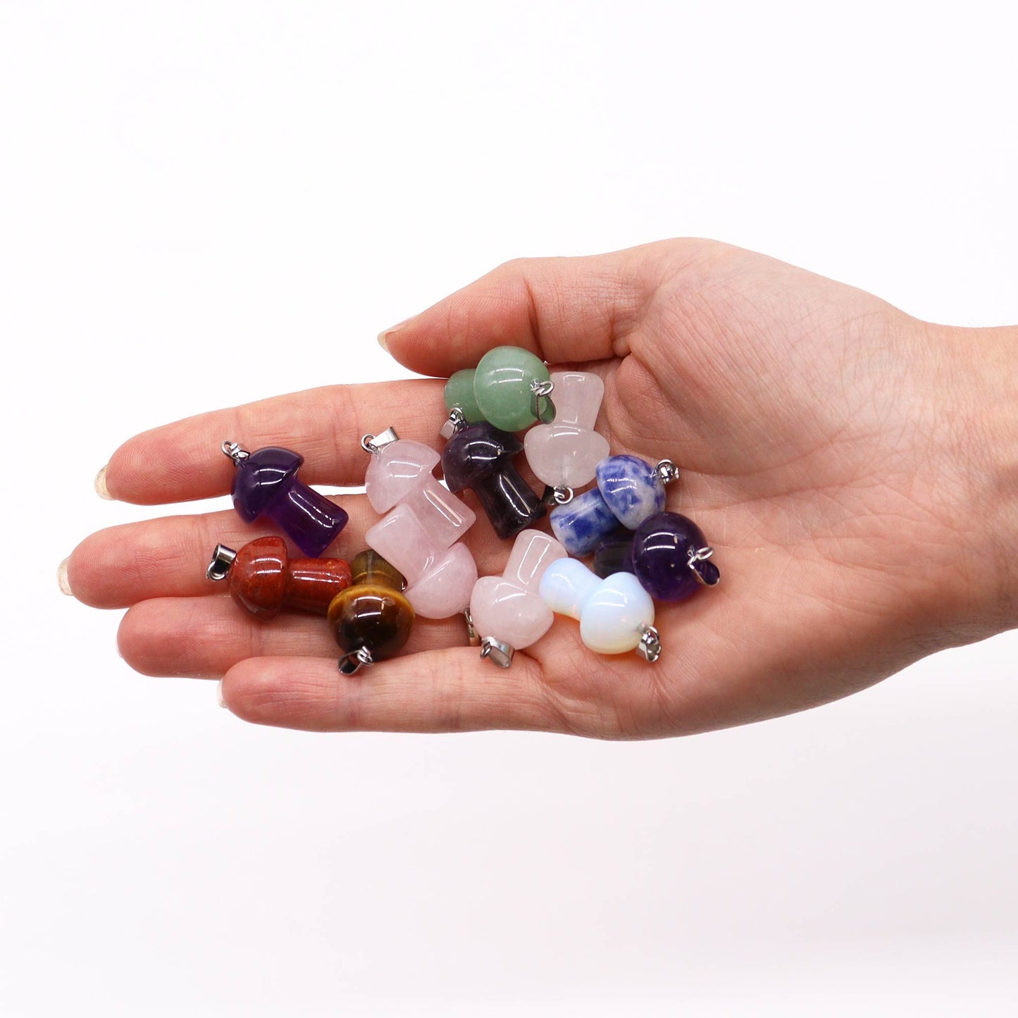 Gemstone Gomba Medálok (12 féle) 20x15mm