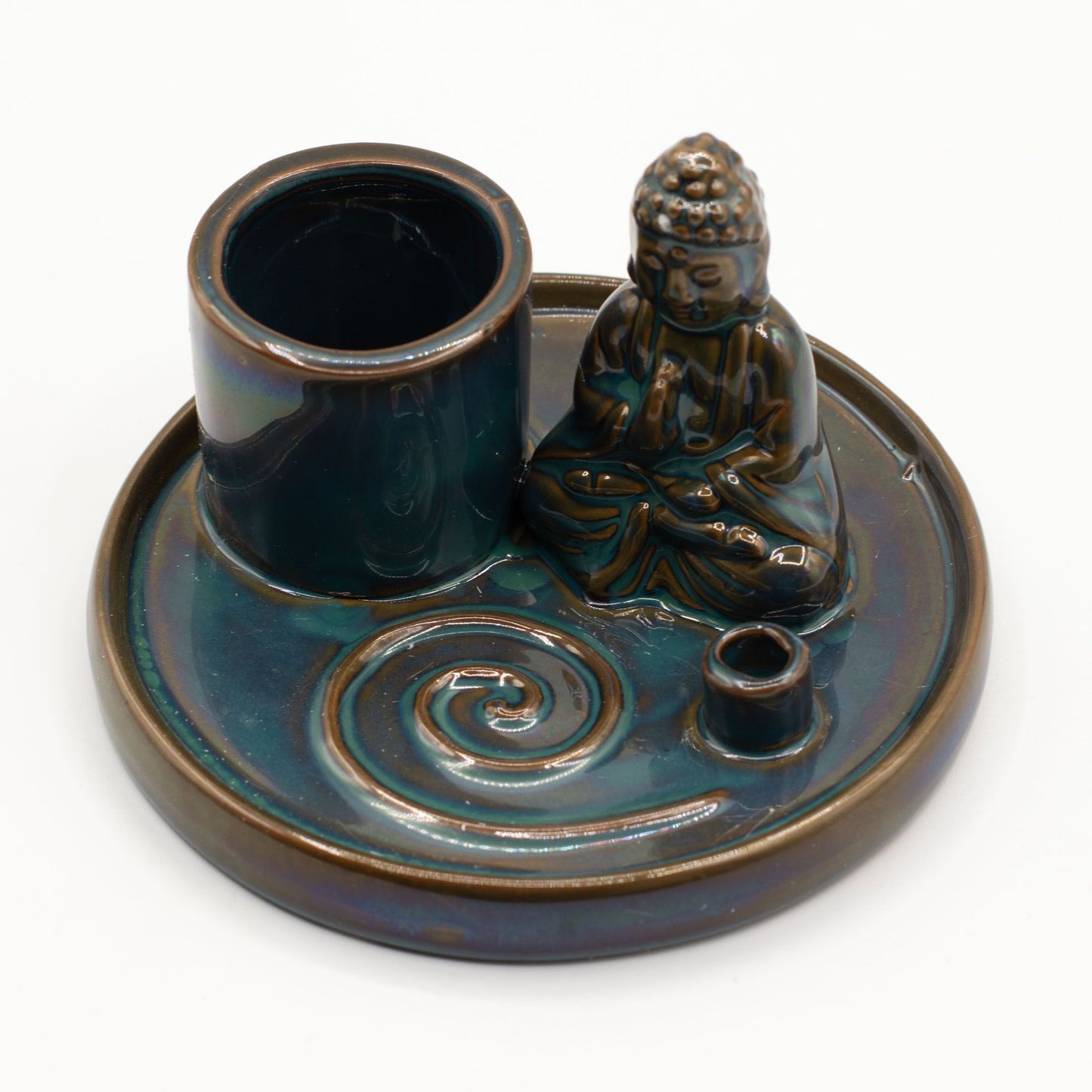 Többcélú Buddha füstölő tartó - Kerámia kék