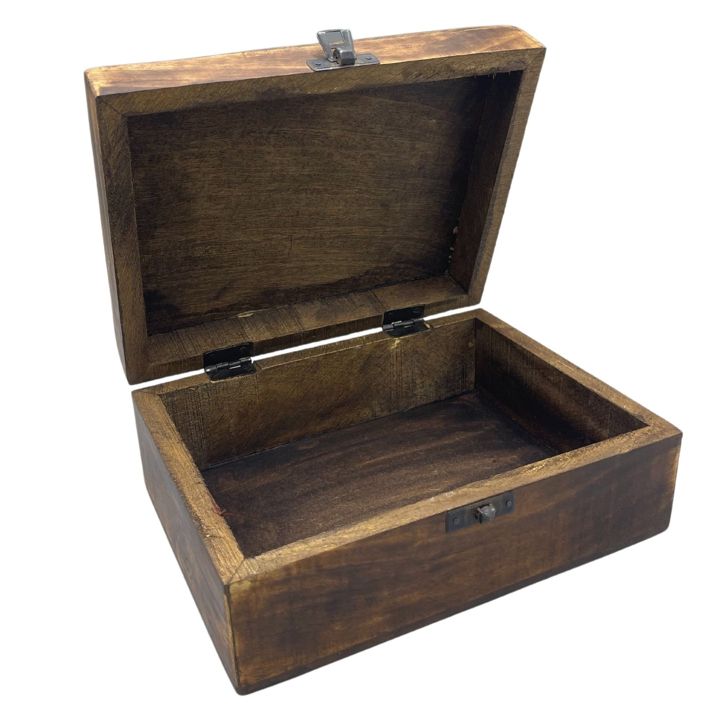 Nagy, mázas kerámia fadoboz – 20x15x7,5 cm – Hagyományos mintával