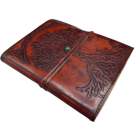 Nagy életfa bőr napló – 20x16x2 cm