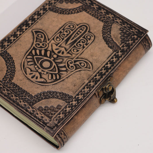 Hamsa - Ezoterikus jegyzetfüzet - Antik szürke - 200 oldal, varrott szélű - 17.5x12.5x3cm