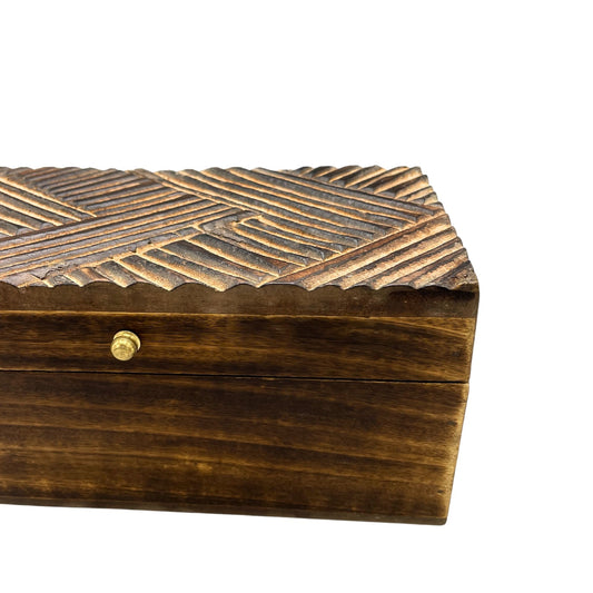 Vintage Deco - Többfunkciós doboz - 22x12x10cm - Antik vonalak