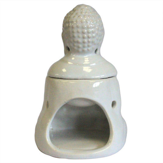 Ülő Buddha aromalámpa – fehér