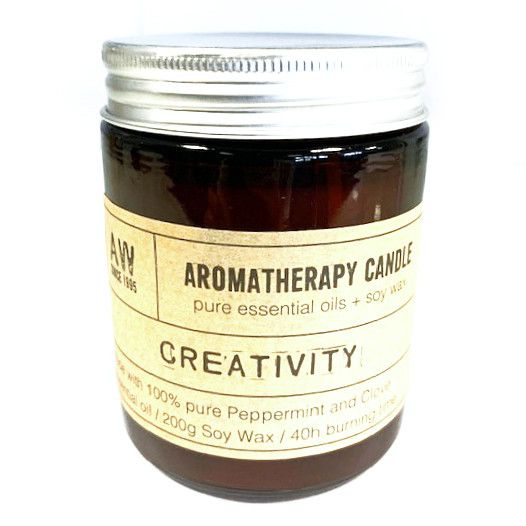 Aromaterápiás szójaviasz gyertya 200g - Kreativitás