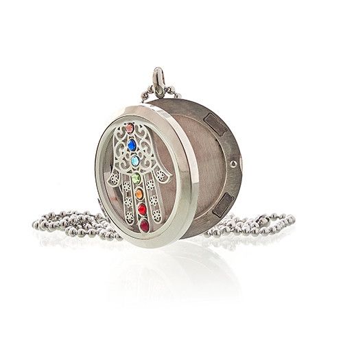Aromaterápiás Ékszer Nyaklánc - Hamsa Csakra - 30mm