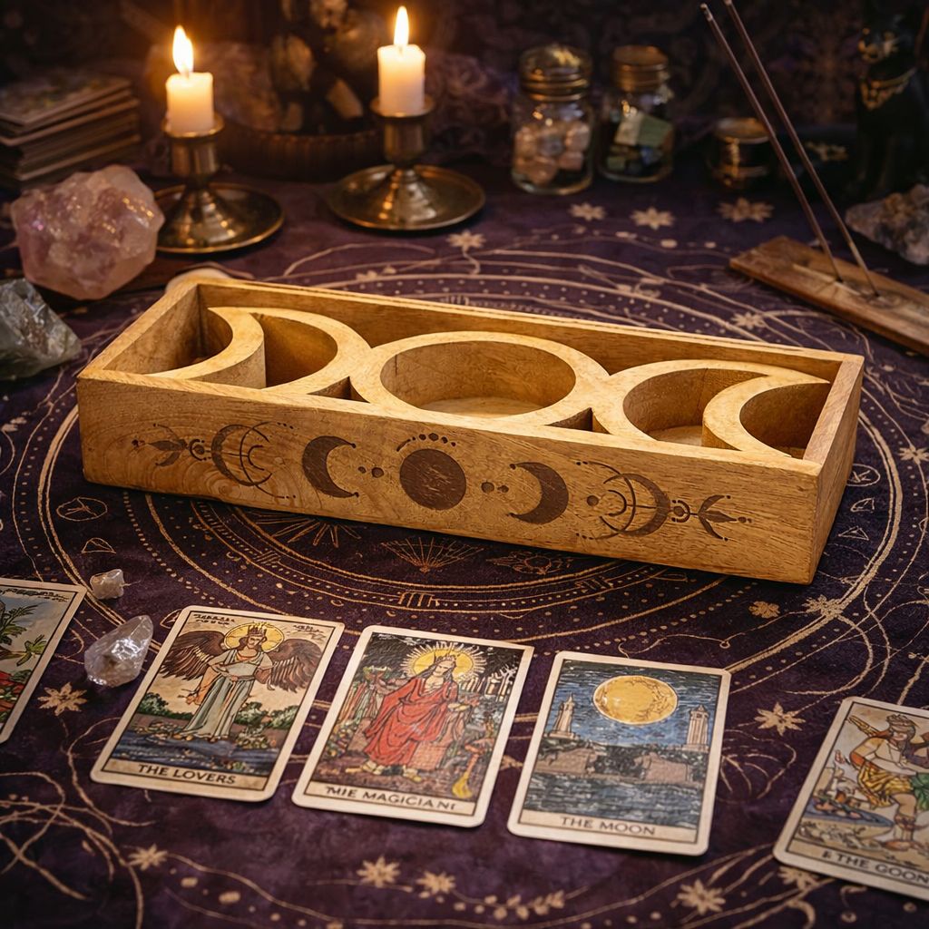 Holdfázis tarot tálca kártyatartóval