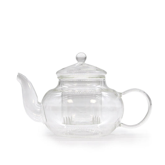 Üveg Teafőző kanna szűrővel - Kerek Gyöngy - 400ml