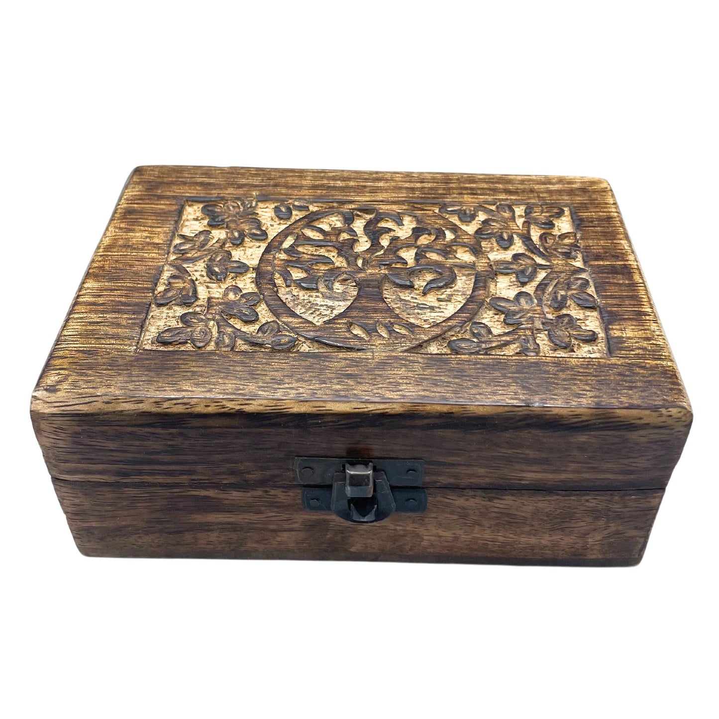 Közepes méretű fa emlékdoboz 15x10x6cm - Életfa