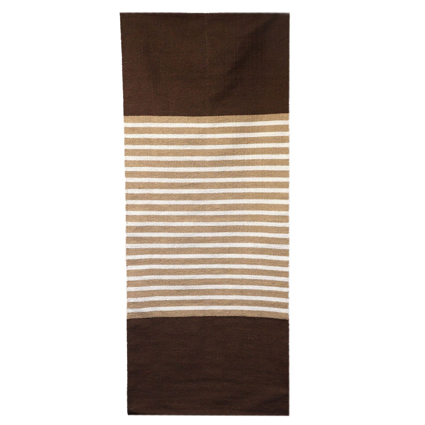 Inda pamut szőnyeg - 70x170cm - Sötétbarna / Bézs
