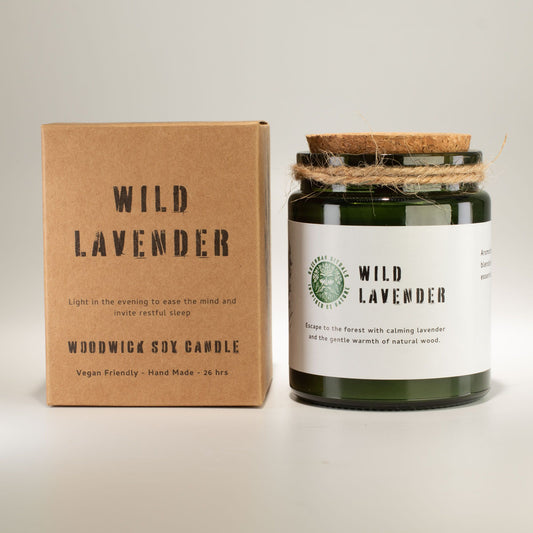 Greenman Woodwick Szója Gyertya - Vadlevendula