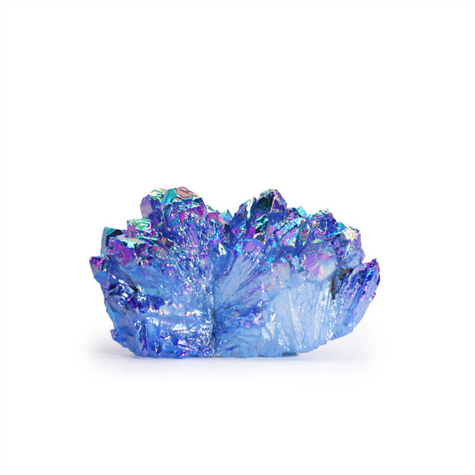 Közepes, továbbfejlesztett kvarc - Aura Aqua Halo kvarc (kb. 100-150 g, 7-10 cm)