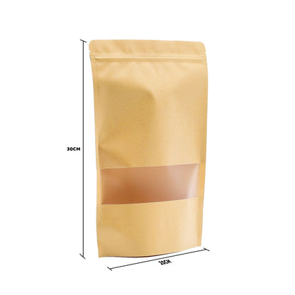 10x Kraft ablakos tasak 20 x 30 cm