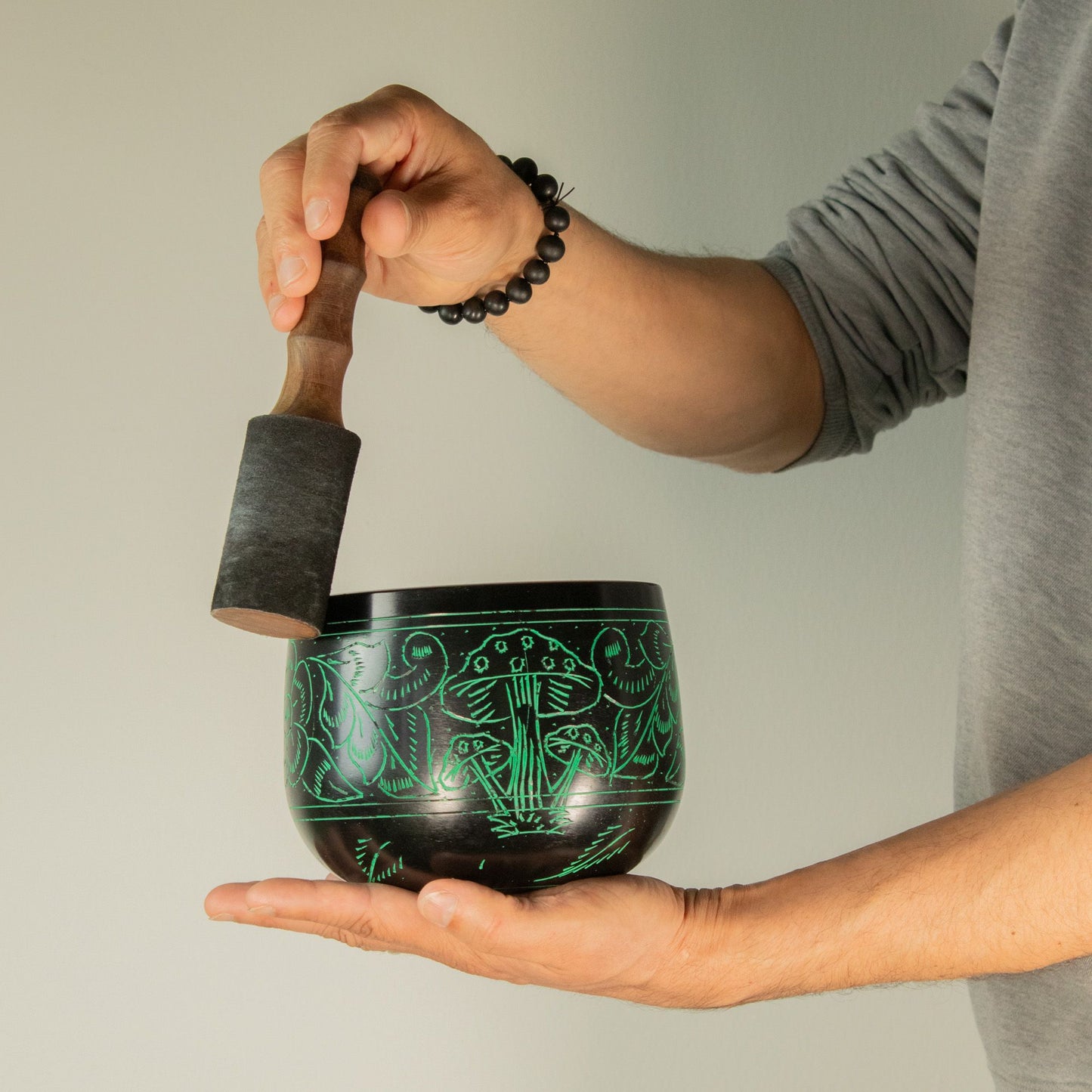 Boszorkányüst Éneklő Tál - Varázsgomba - Zöld (15cm)