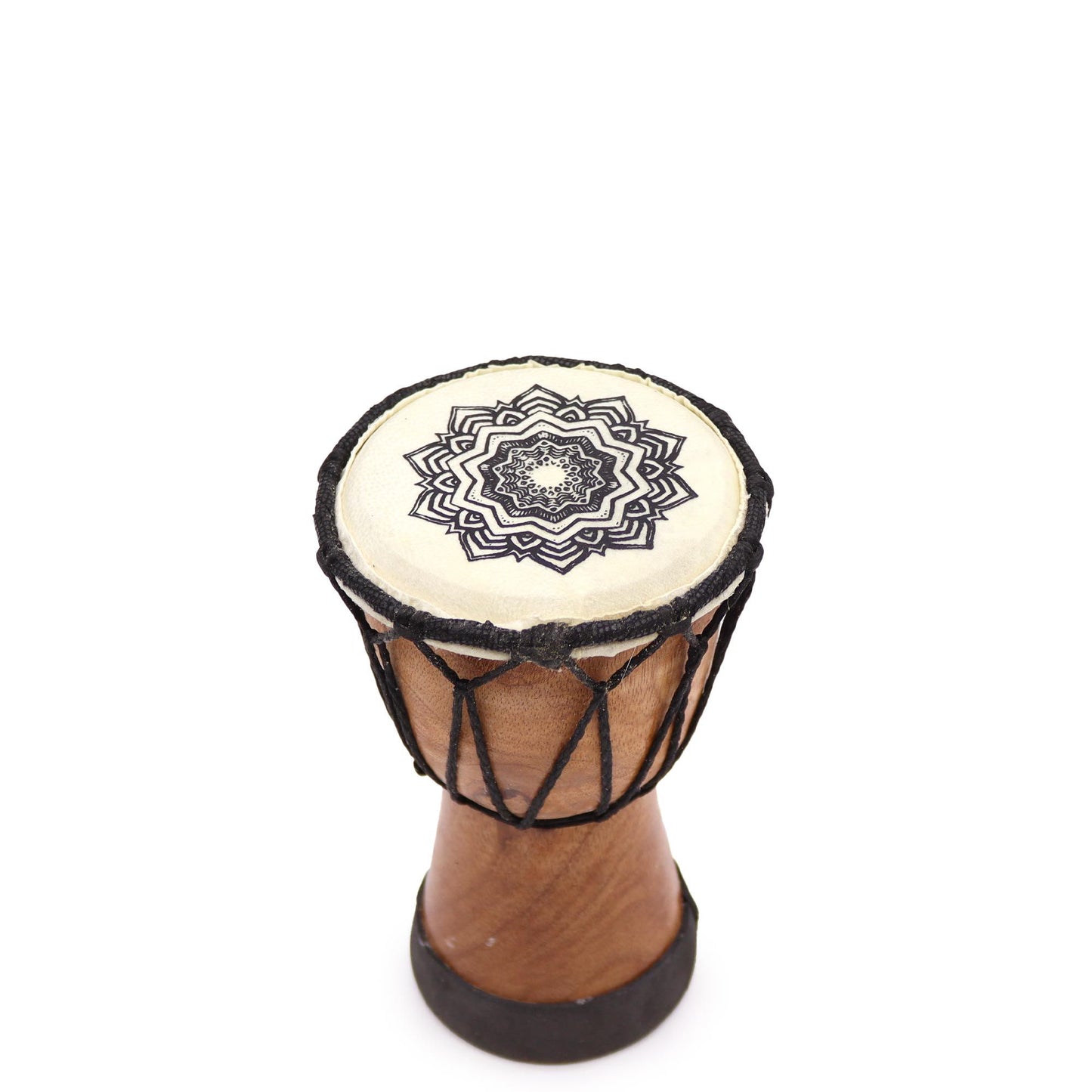 Kézzel készített széles tetejű djembe dob – 15 cm