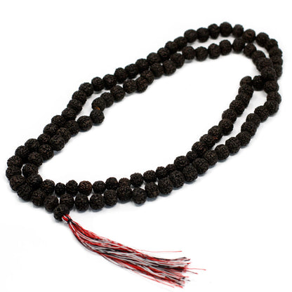 108 szemes sötét Rudraksha mala