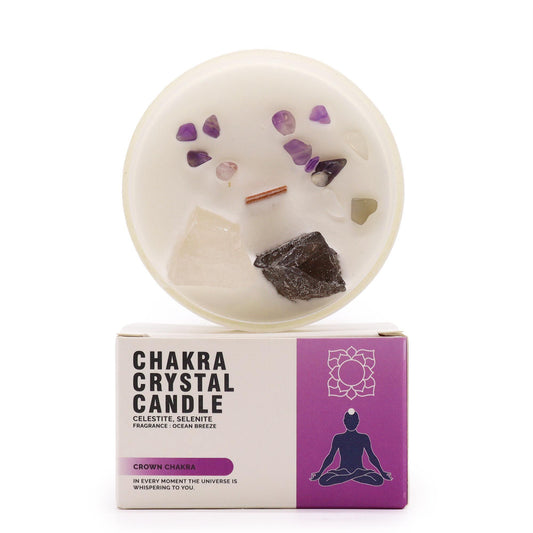 Chakra Kristály Gyertyák - Korona Csakra