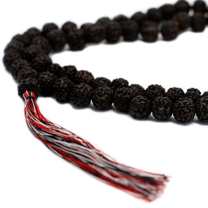 108 szemes sötét Rudraksha mala