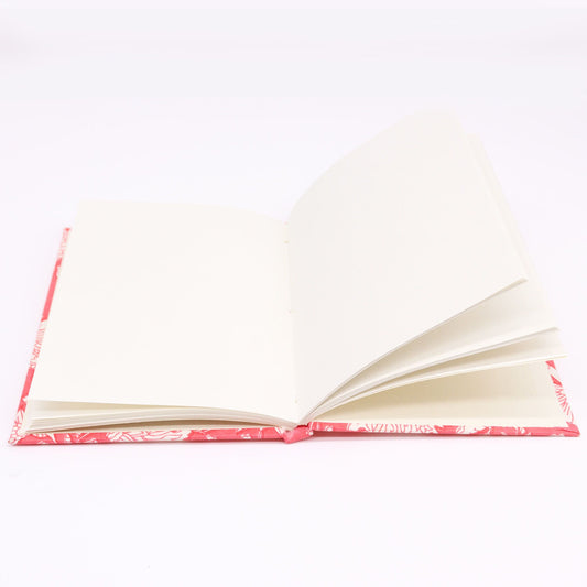 Pamutkötésű noteszek 20x15 cm - 96 oldal - Rózsaszín virágmintás