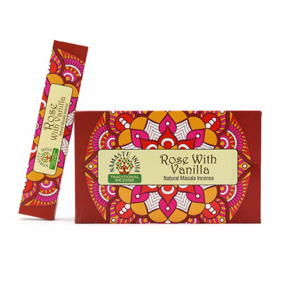 Namaste Mandala Masala füstölő - Rózsa vaníliával
