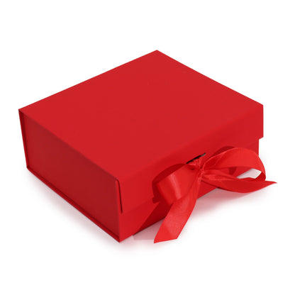 Összehajtható díszdoboz – közepes négyzet alakú (20x18.2x8cm) – piros