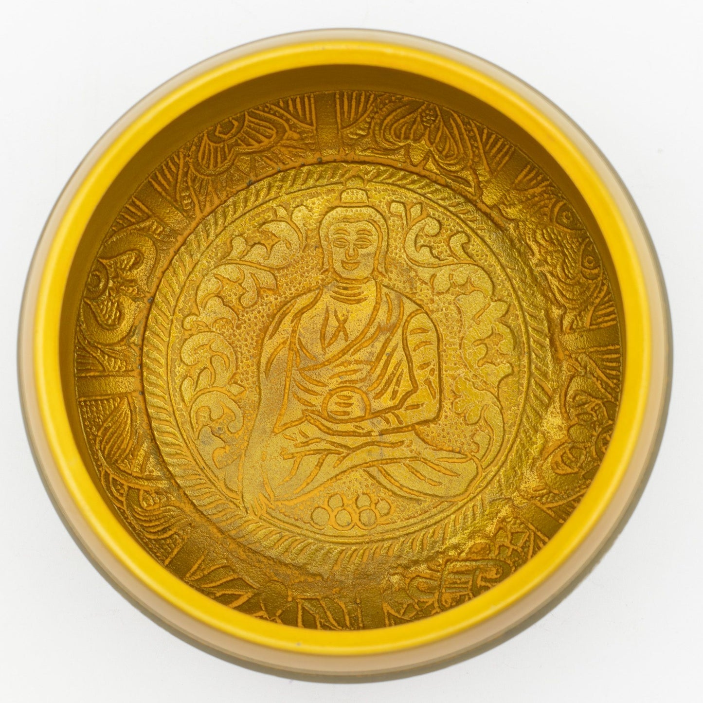 Nagy alumínium hangtál – Buddha életfa – Réz színű (19 cm)