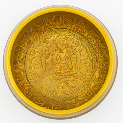Nagy alumínium hangtál – Buddha életfa – Réz színű (19 cm)