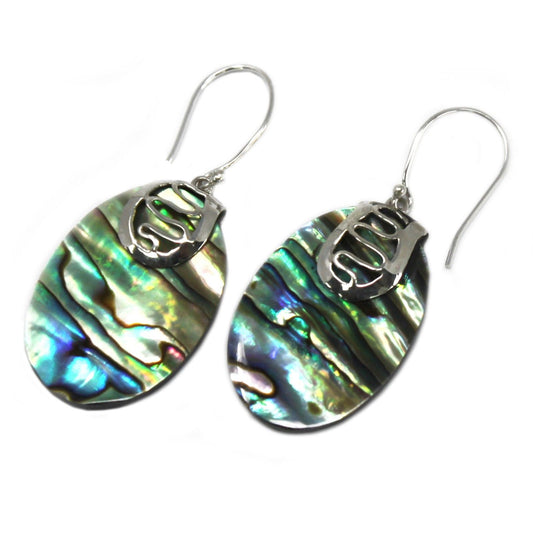 Kagyló és ezüst fülbevaló – Papucs – Abalone