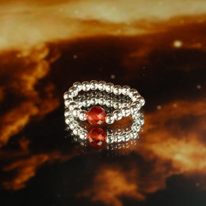 Nimfa Szellem Drágakő Gyűrű Szett - Szerelem és Láng