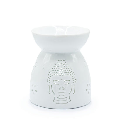 Olajmécses Buddha kivágás – fehér
