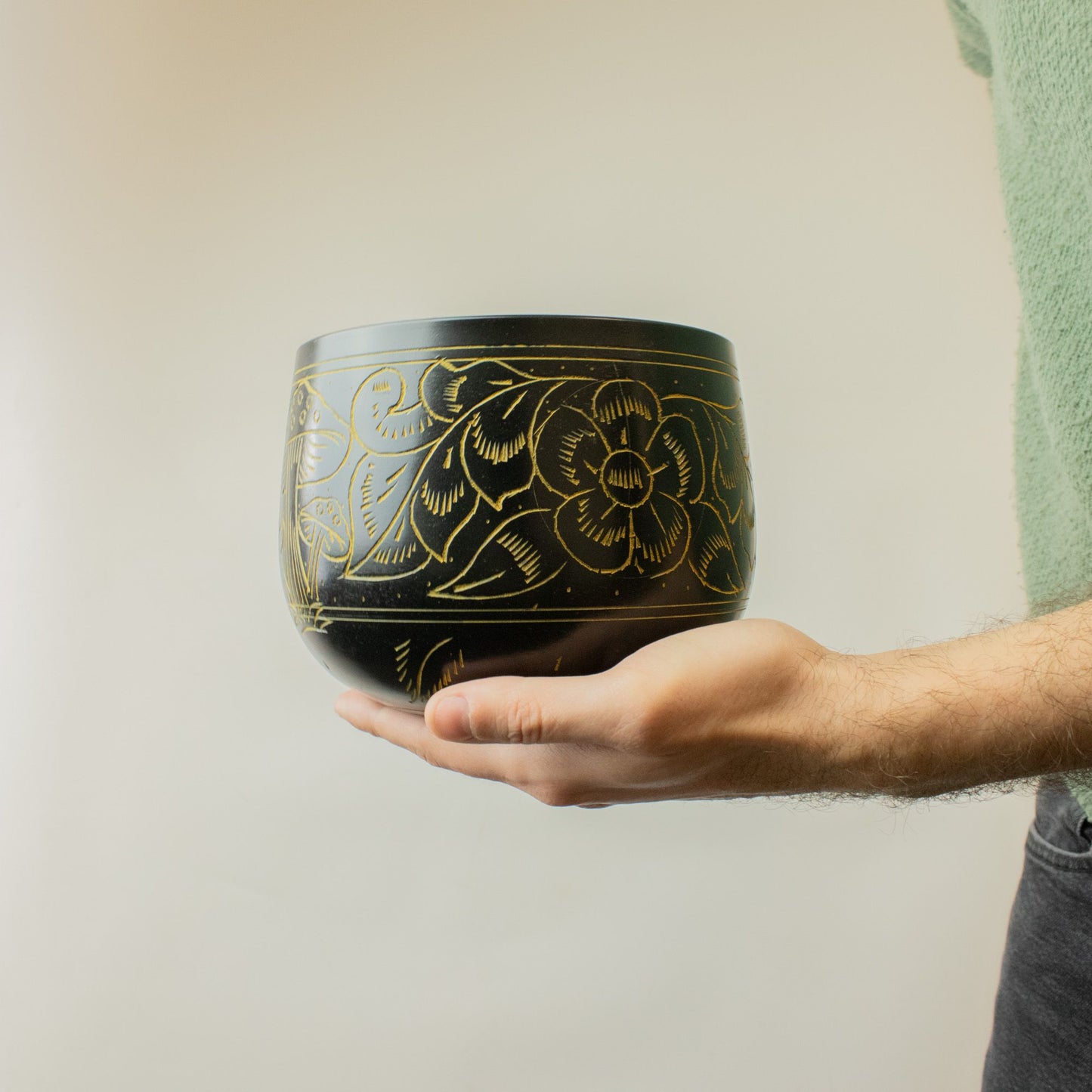 Cauldron Singing Bowl – Magic Mushroom – sárga (15 cm)