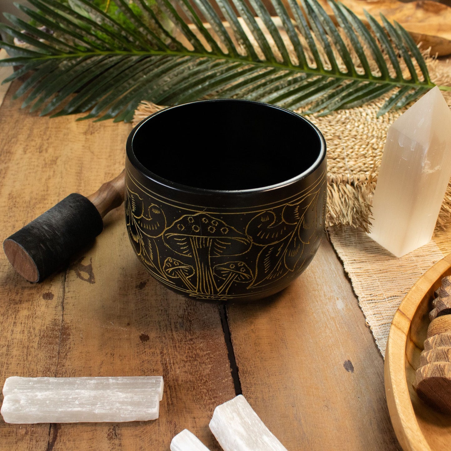 Cauldron Singing Bowl – Magic Mushroom – sárga (15 cm)