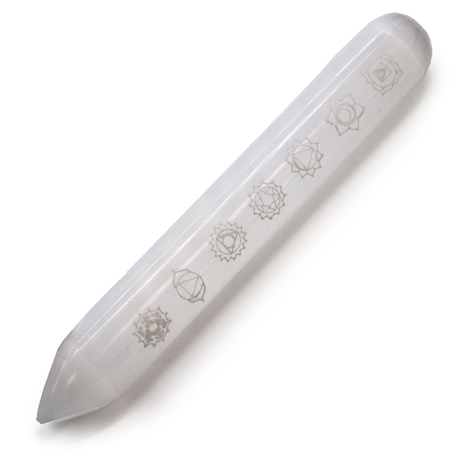 Szelenit Pálca - (Egyik végén hegyes) 7 Csakra (14-16cm)