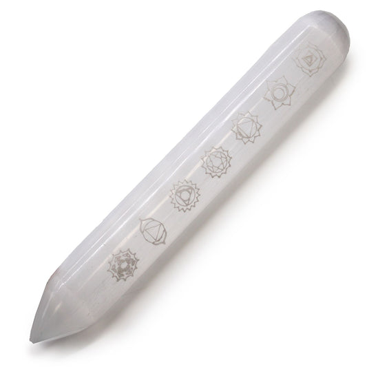 Szelenit Pálca - (Egyik végén hegyes) 7 Csakra (14-16cm)